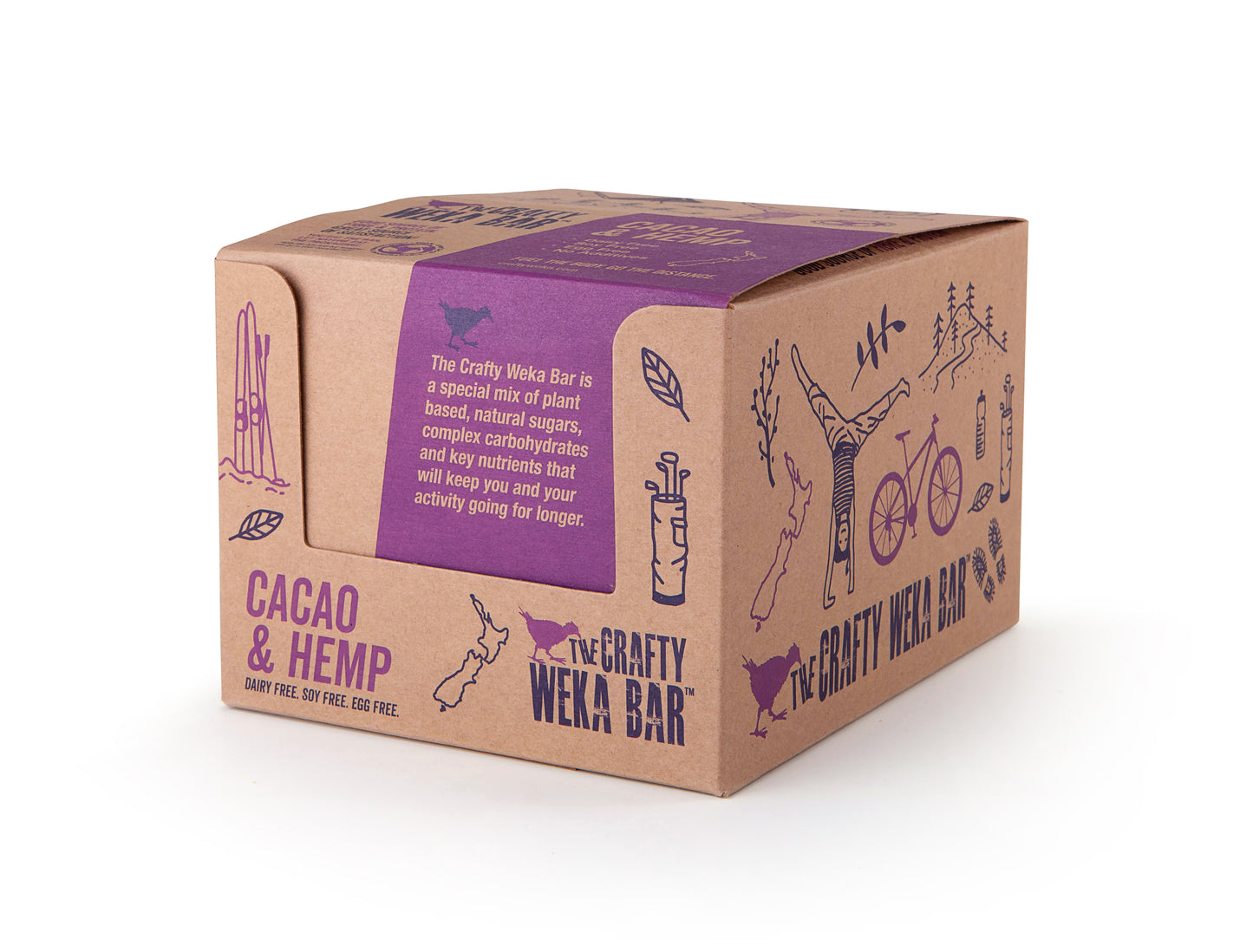 12x Cacao and Hemp Flavour Snack Bars