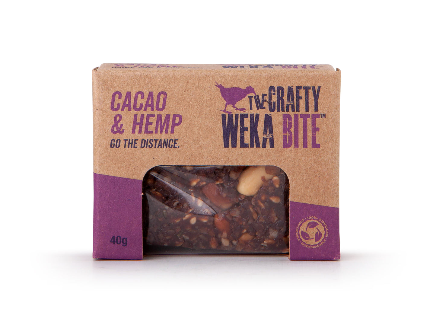 12x Bite Size Cacao and Hemp Flavour Snack Bars