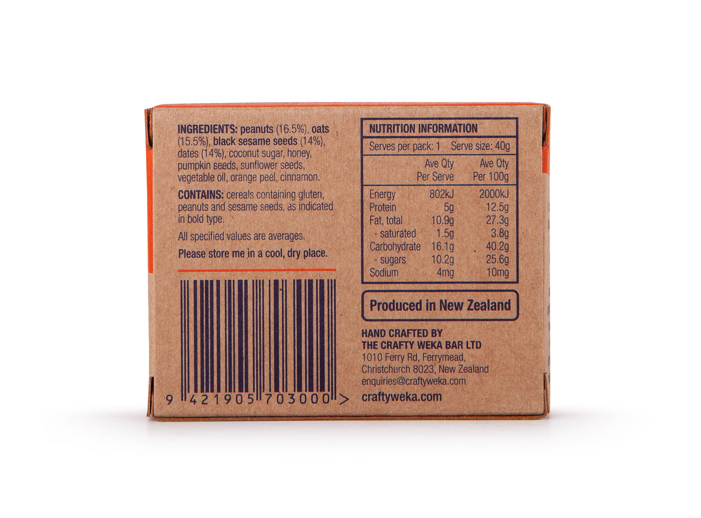 12x Bite Size Date and Orange Flavour Snack Bars