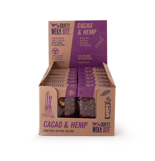 12x Bite Size Cacao and Hemp Flavour Snack Bars