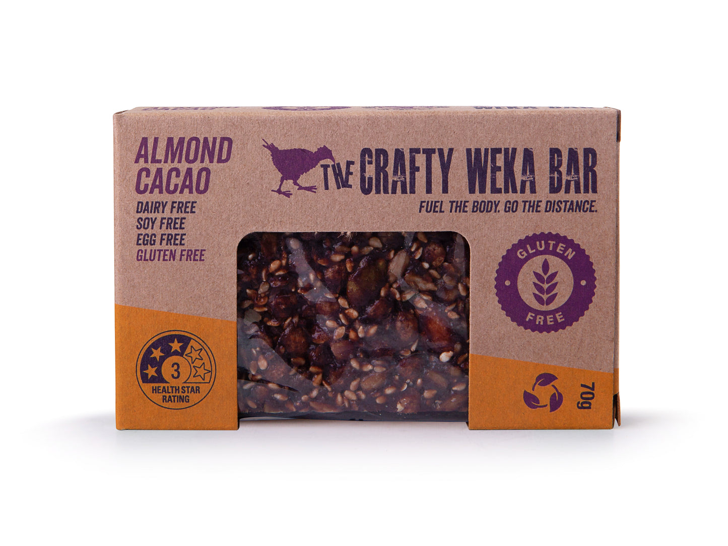 12x Almond and Cacao Flavour Gluten Free Snack Bars