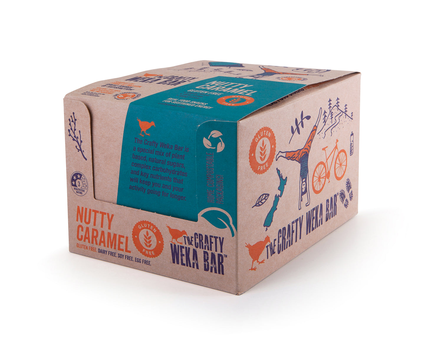 12x Nutty Caramel Flavour Gluten Free Snack Bars