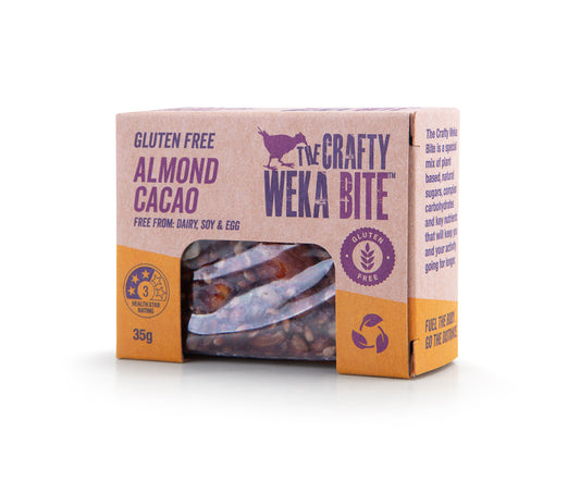 12x Bite Size Almond Cacao Flavour Gluten Free Snack Bars