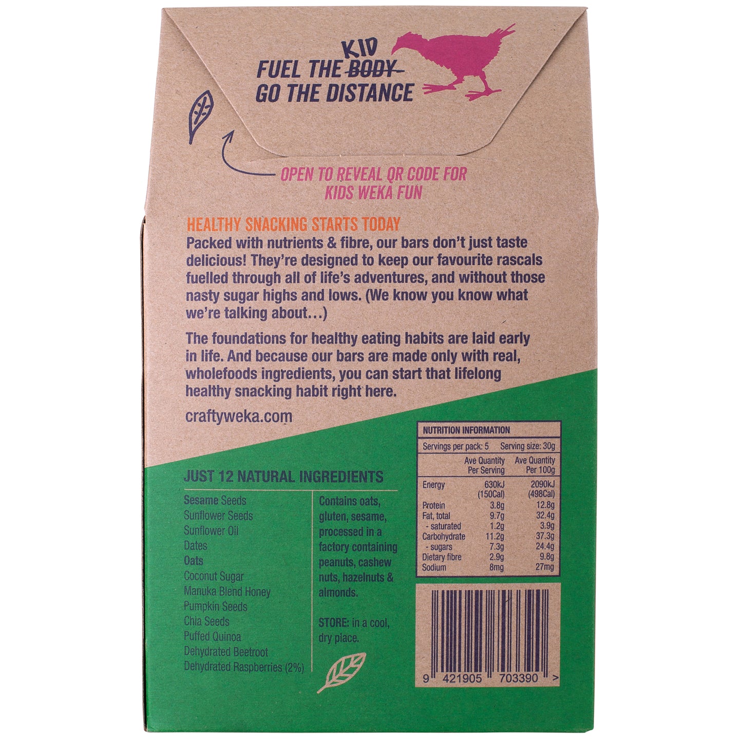 25x Berrylicious Flavour Kids Bite Size Snack Bars (5x packs of 5)