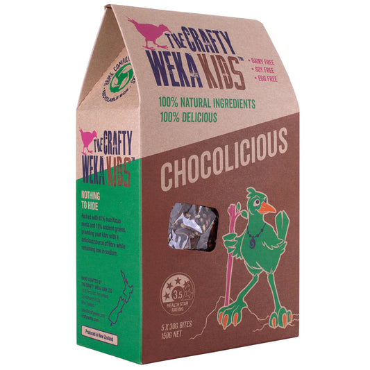 25x Chocolicious Flavour Kids Bite Size Snack Bars (5x packs of 5)