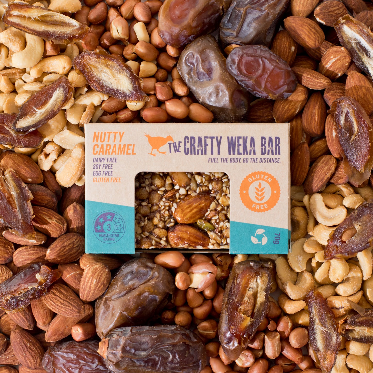 12x Nutty Caramel Flavour Gluten Free Snack Bars